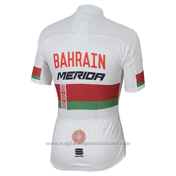 2017 Abbigliamento Ciclismo Bahrain Merida Campione Bielorusso Manica Corta e Salopette